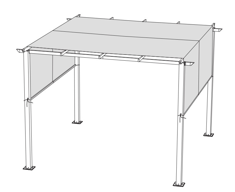 10'X10 'Пергола өнімдерінің үстіңгі жағы