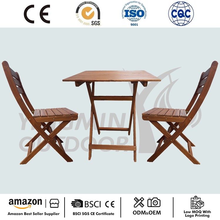 Patio Premium қатты ағаштан жасалған 3 бөліктен тұратын бистро жиынтығы