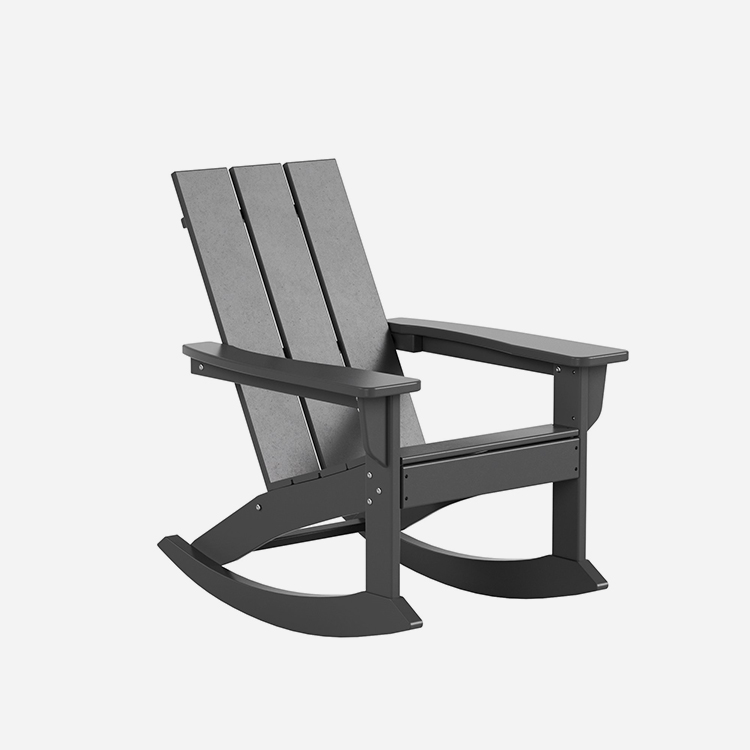 Қазіргі заманғы Adirondack пластикалық тербелетін орындықтар